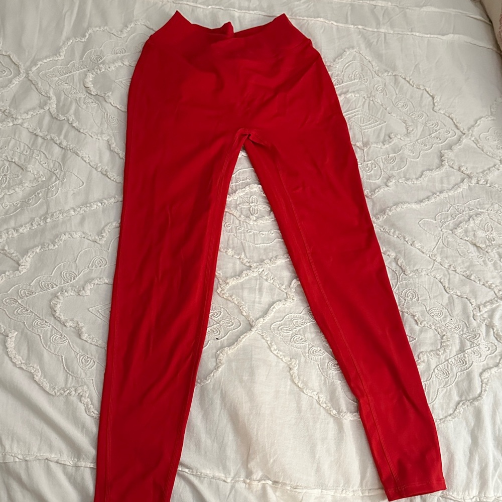 High-Waist Red Performance Leggings